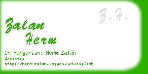 zalan herm business card